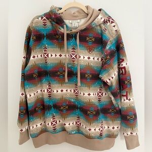 Ariat Lunas Hoodie Women’s Large Multicolor Serrano Print Long Sleeve